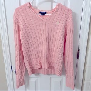 Adorable pink knit sweater